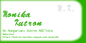 monika kutron business card